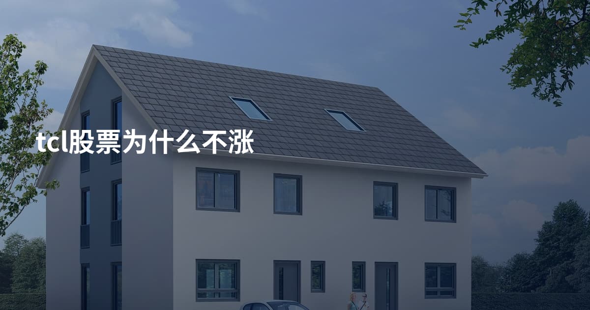 tcl股票为什么不涨