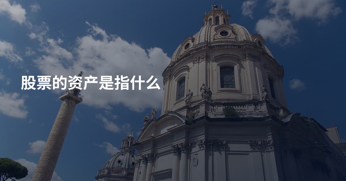 股票的资产是指什么