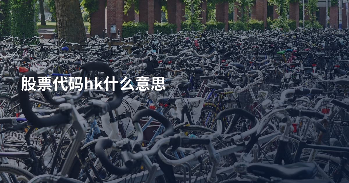 股票代码hk什么意思