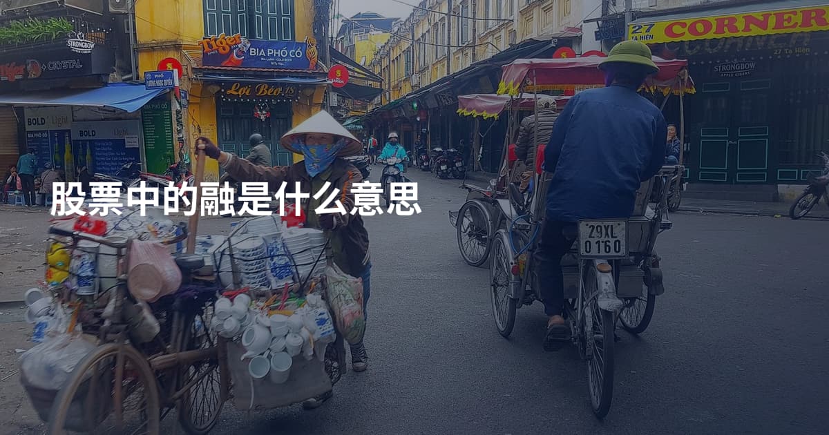 股票中的融是什么意思