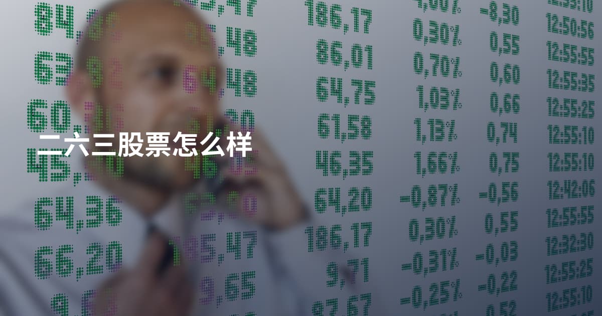 二六三股票怎么样
