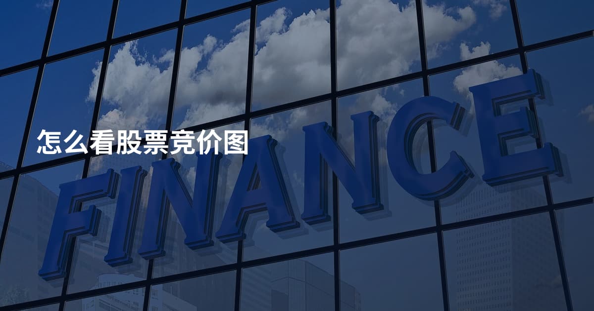 怎么看股票竞价图