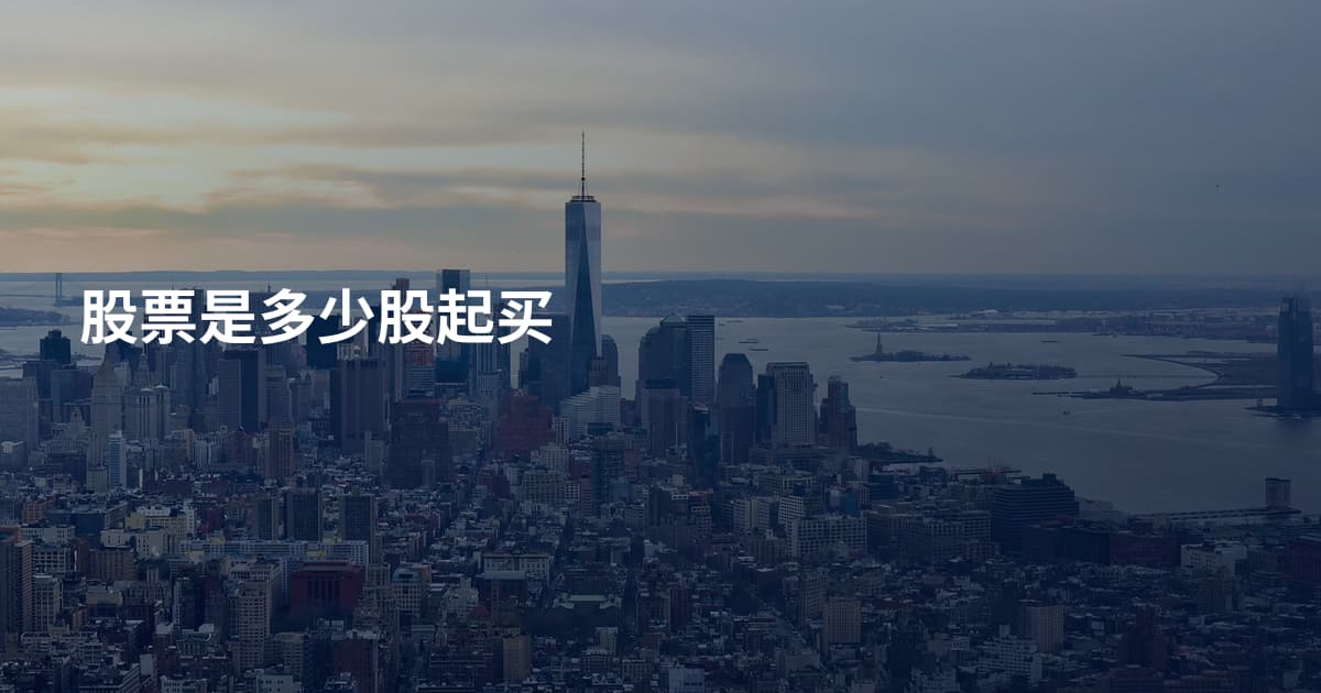 股票是多少股起买