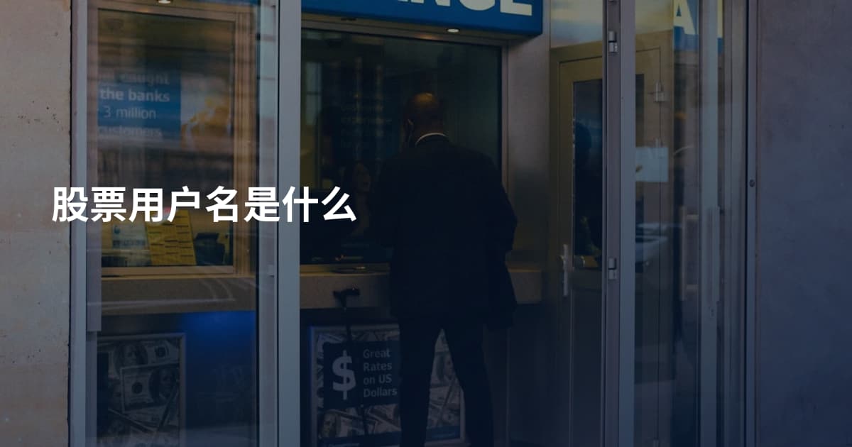 股票用户名是什么