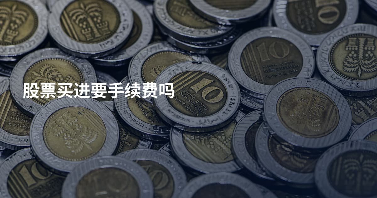 股票买进要手续费吗
