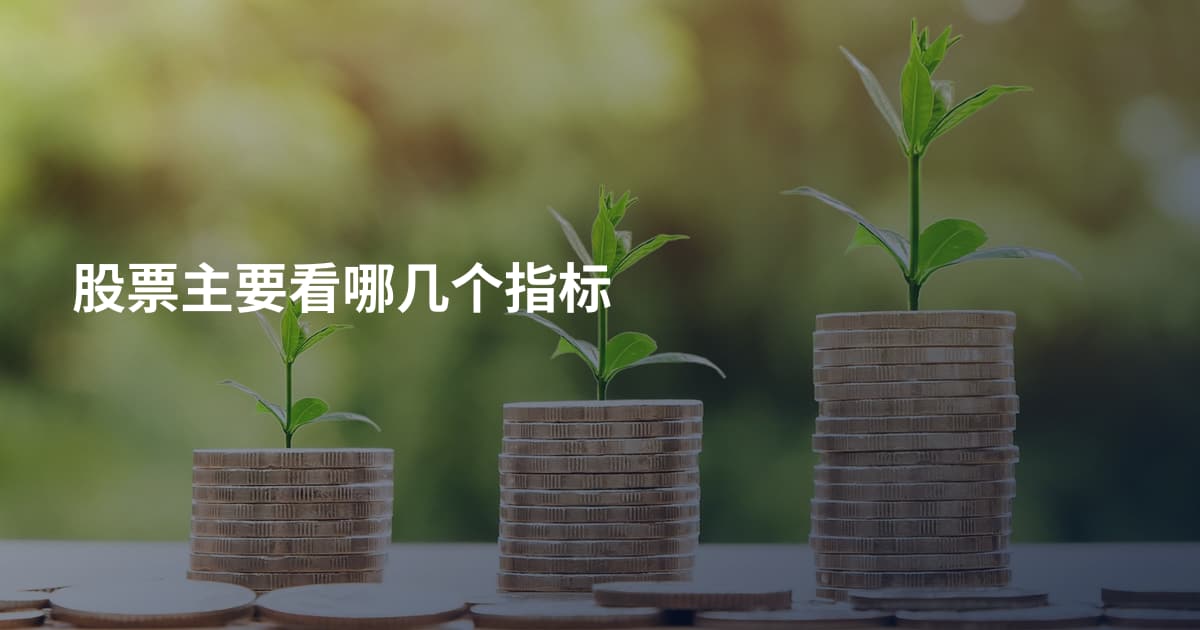 股票主要看哪几个指标