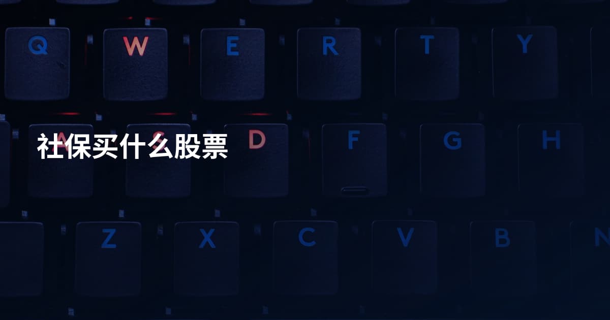 社保买什么股票