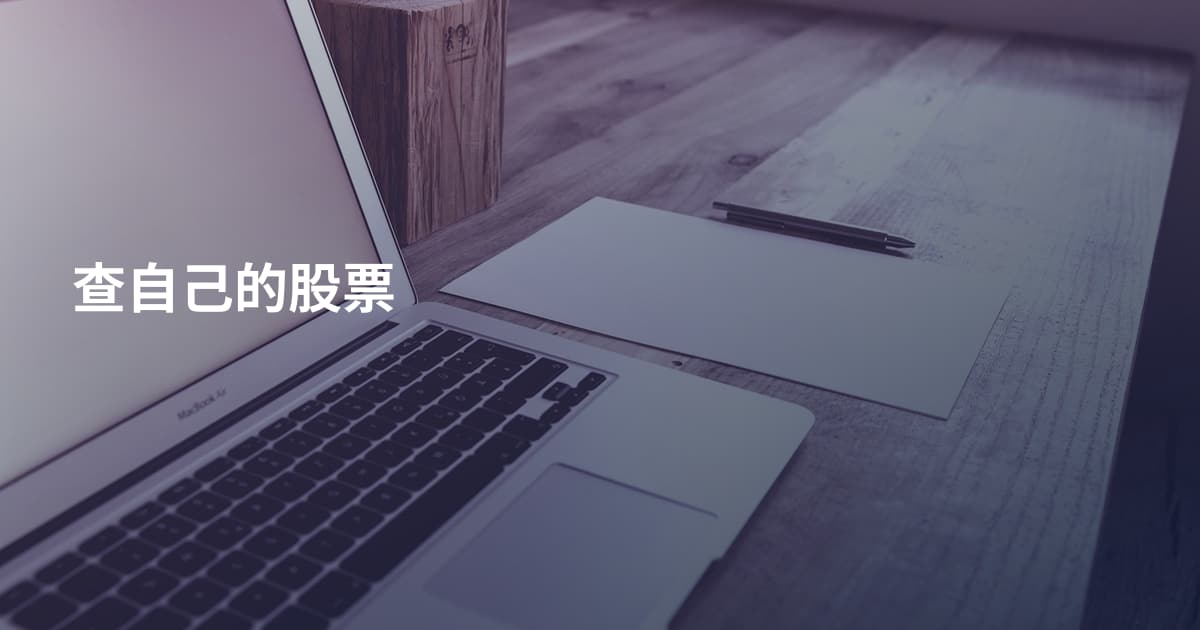 查自己的股票