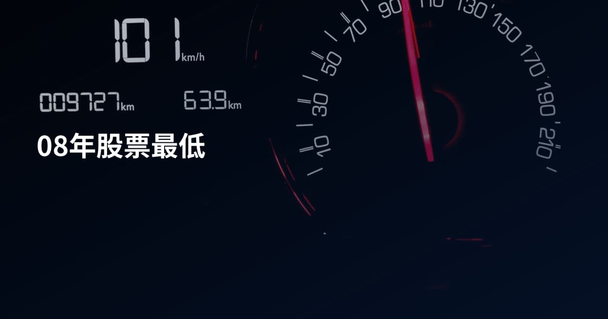 08年股票最低