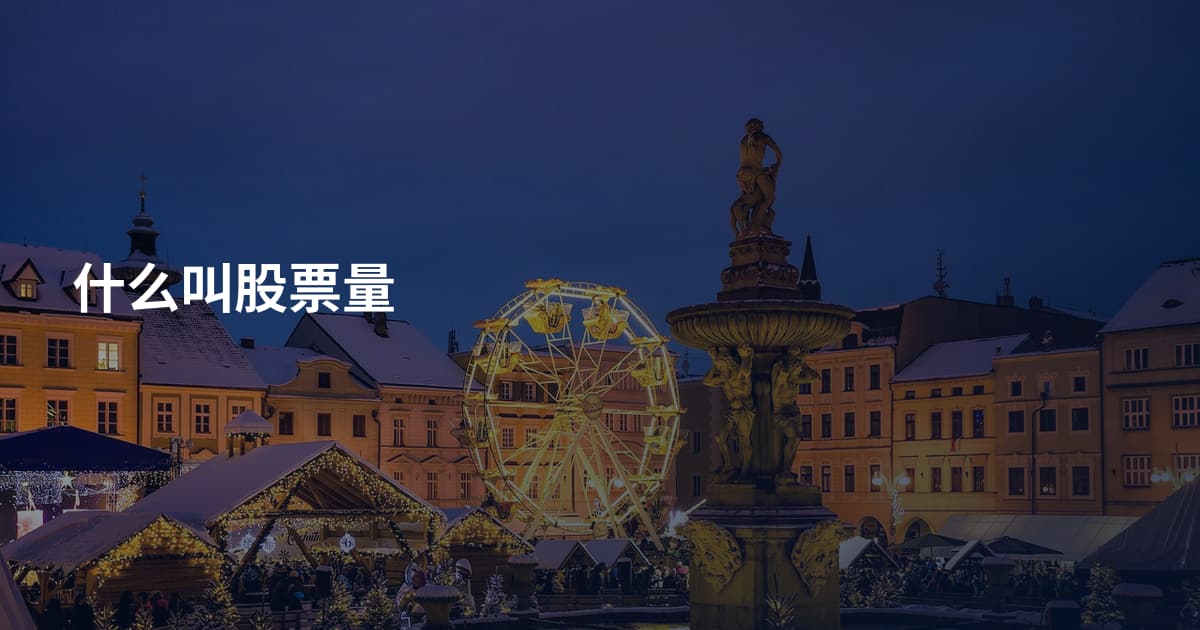 什么叫股票量