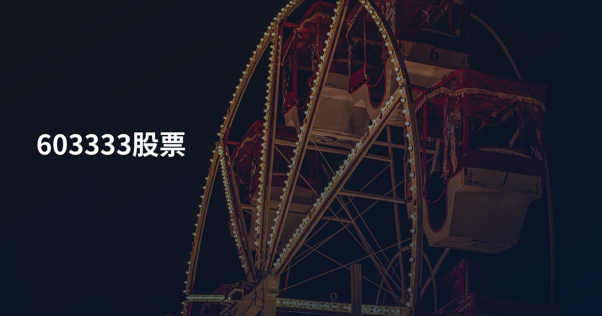 603333股票