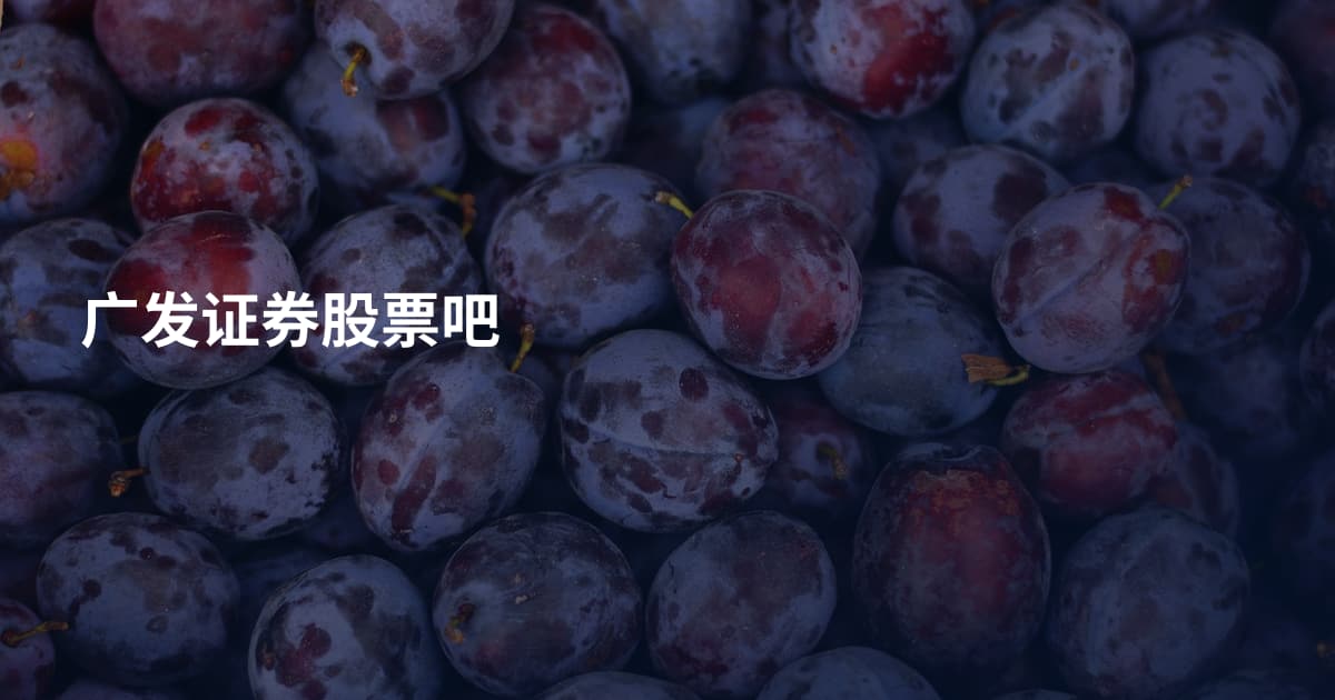 广发证券股票吧