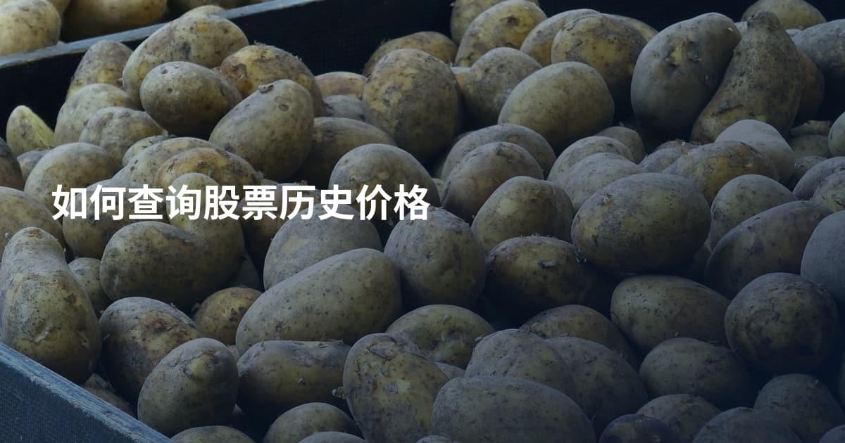 如何查询股票历史价格