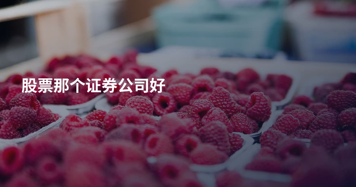 股票那个证券公司好