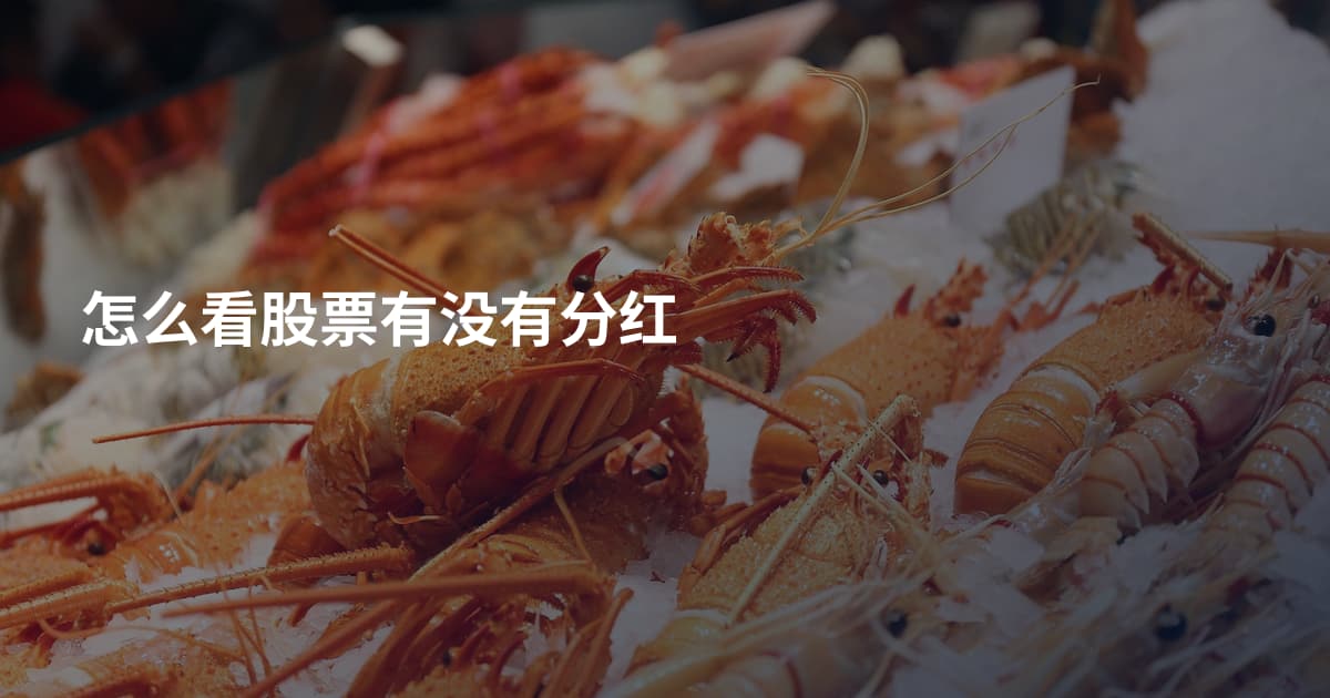 怎么看股票有没有分红