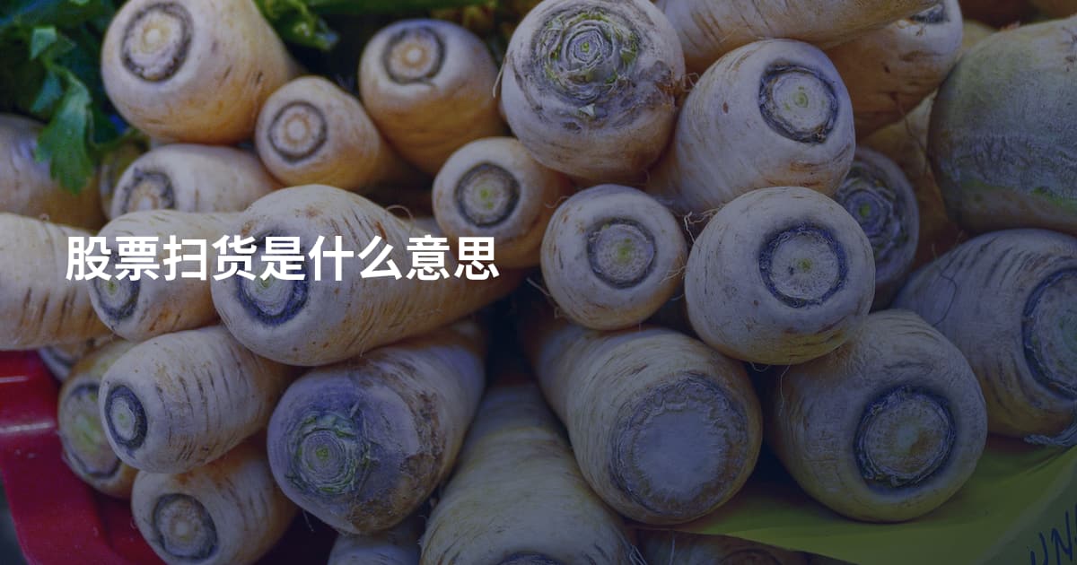 股票扫货是什么意思