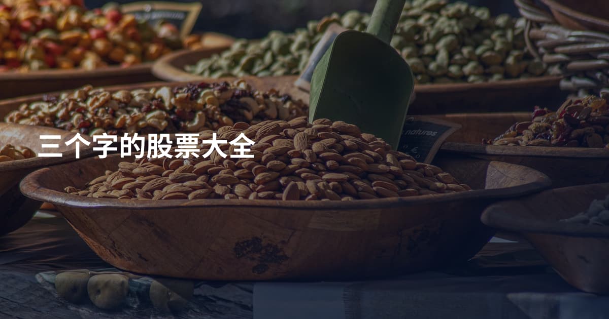 三个字的股票大全