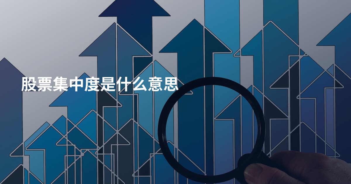 股票集中度是什么意思