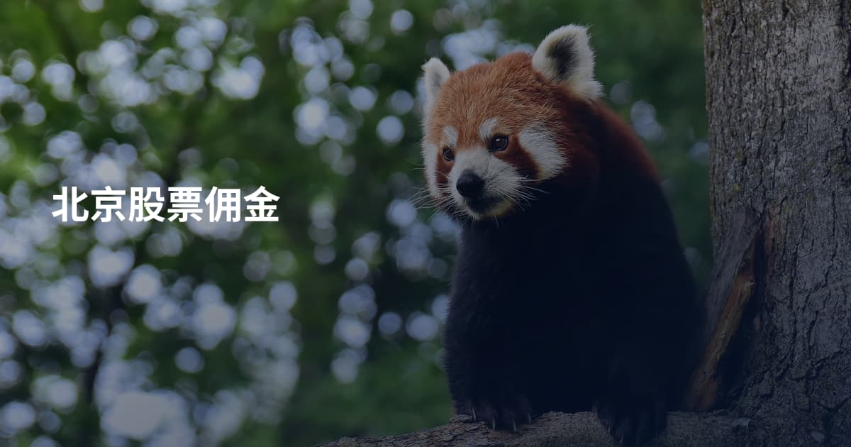 北京股票佣金