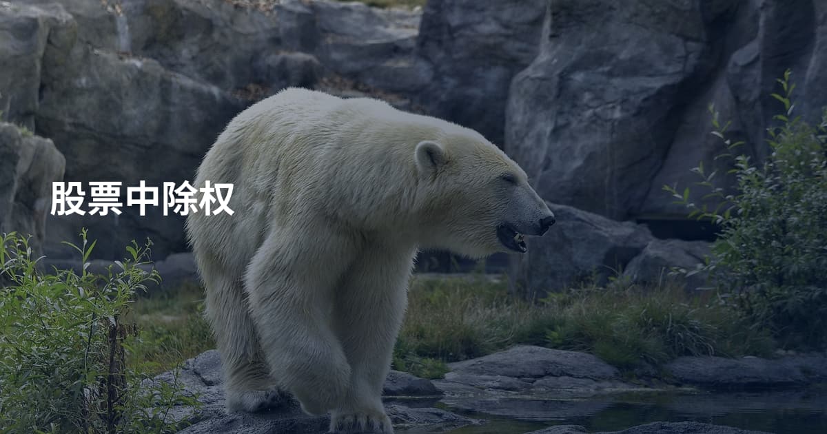 股票中除权