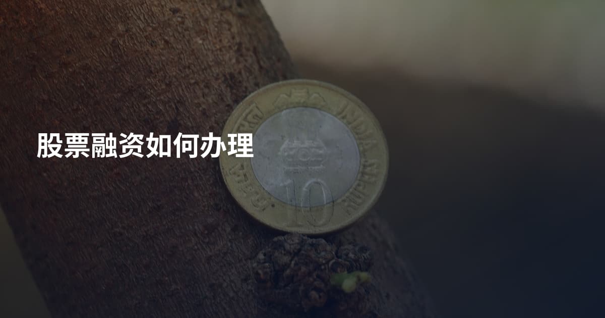 股票融资如何办理
