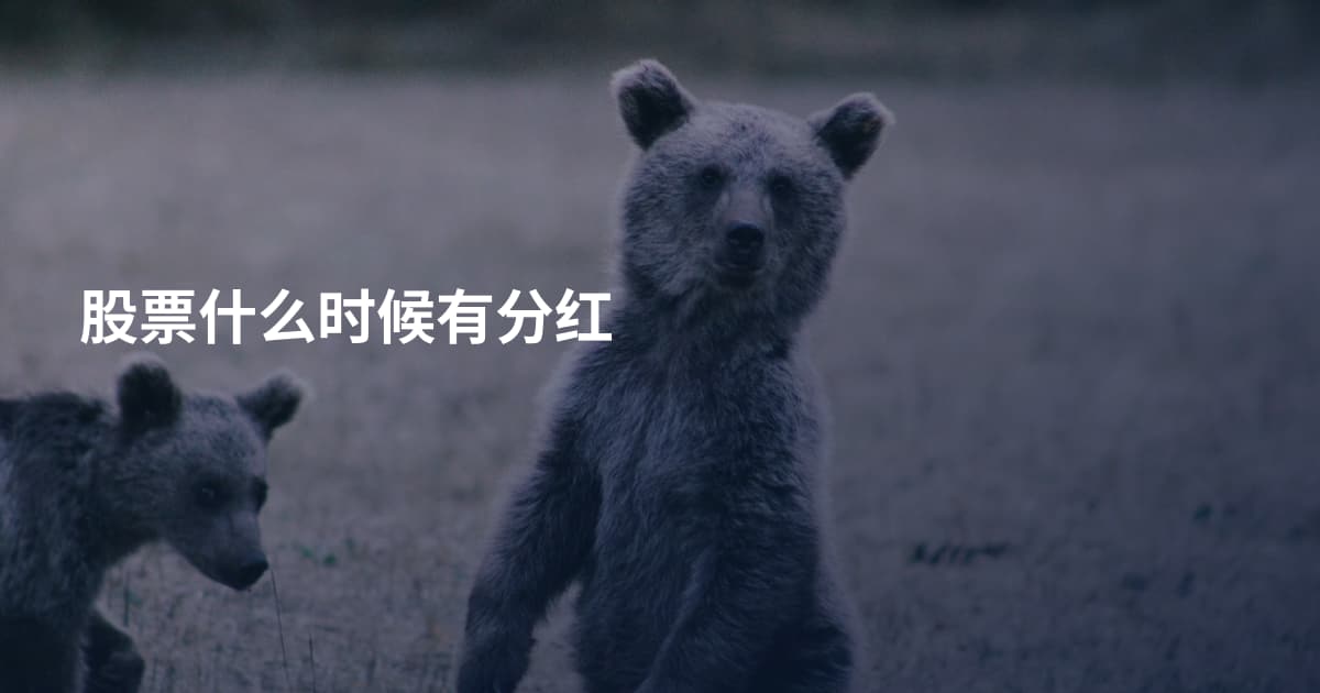 股票什么时候有分红
