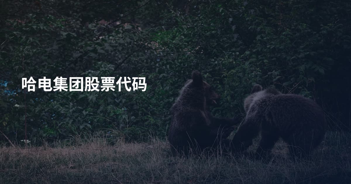 哈电集团股票代码