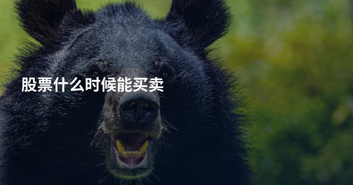 股票什么时候能买卖