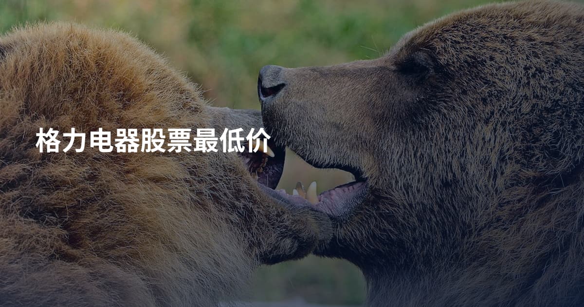 格力电器股票最低价