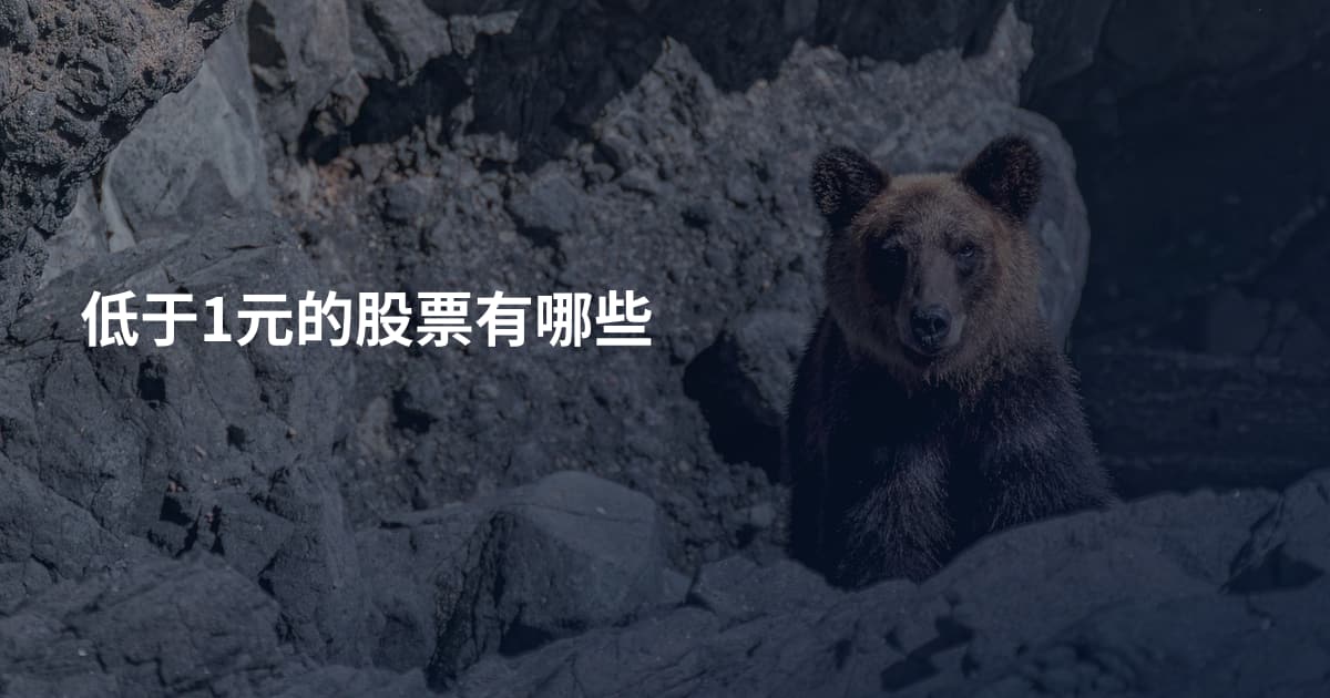 低于1元的股票有哪些