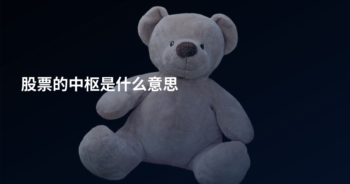 股票的中枢是什么意思