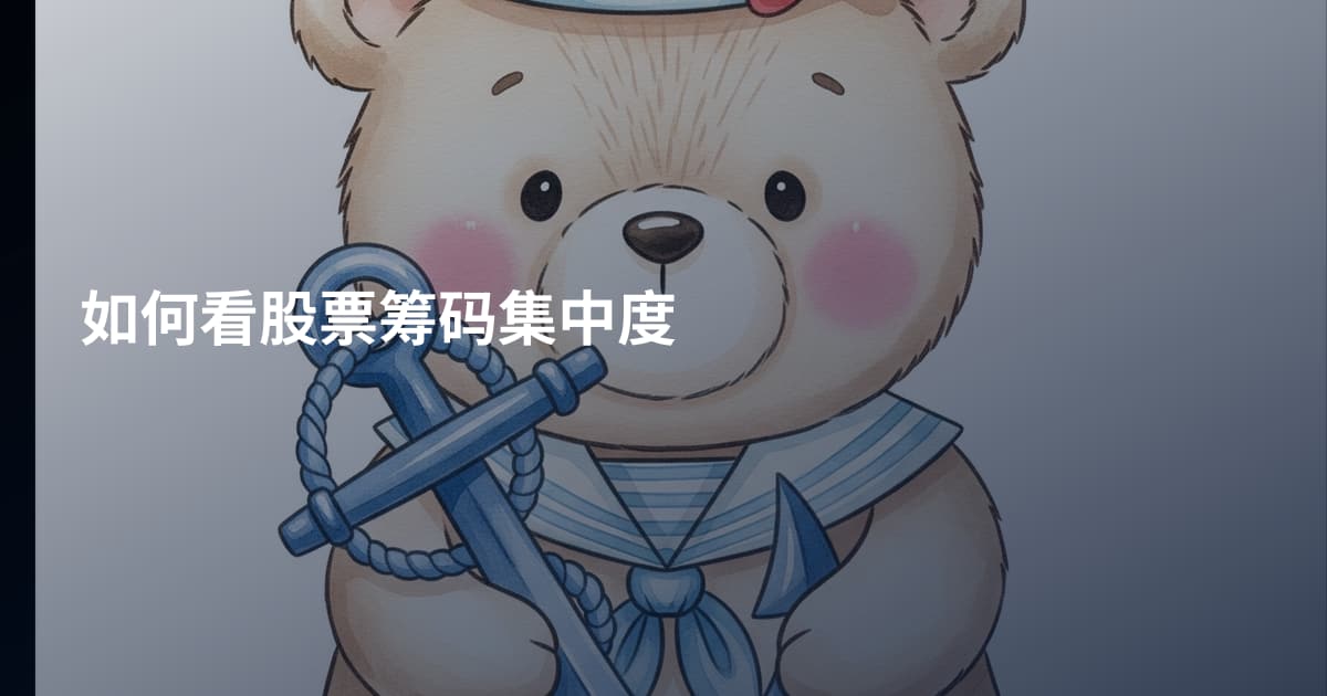 如何看股票筹码集中度