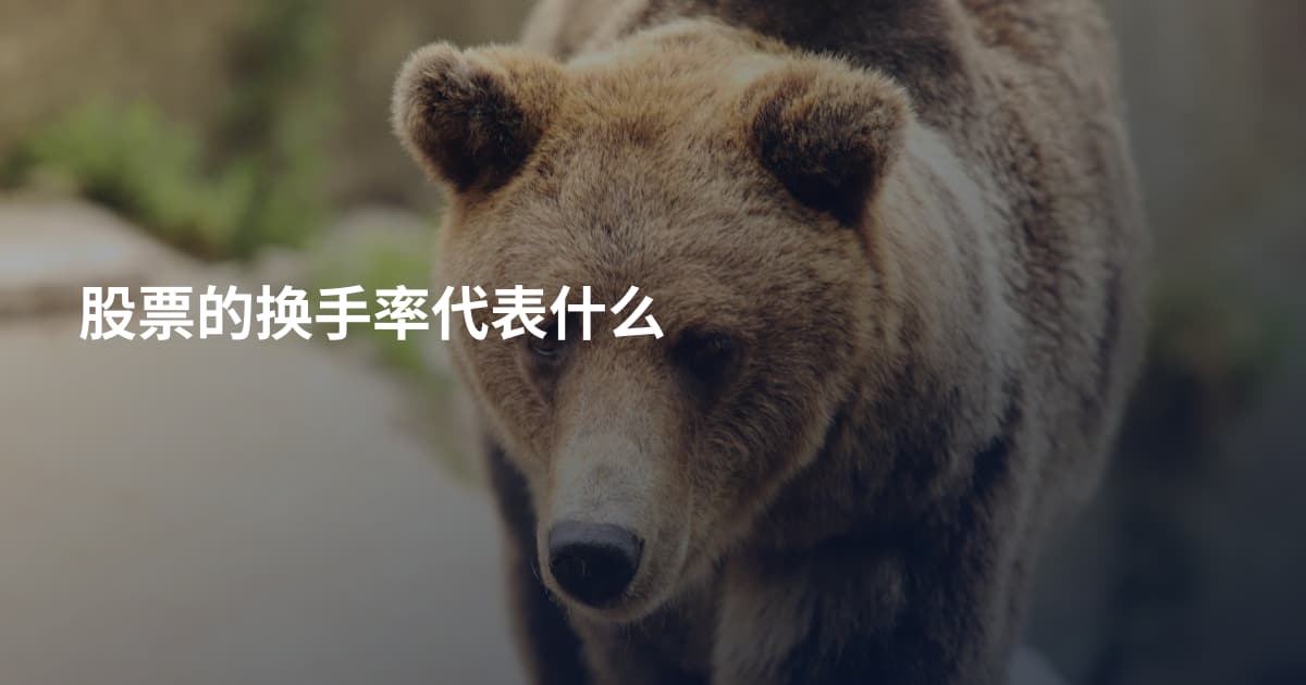 股票的换手率代表什么