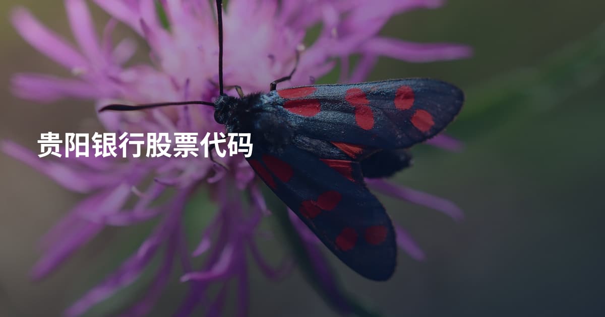 贵阳银行股票代码