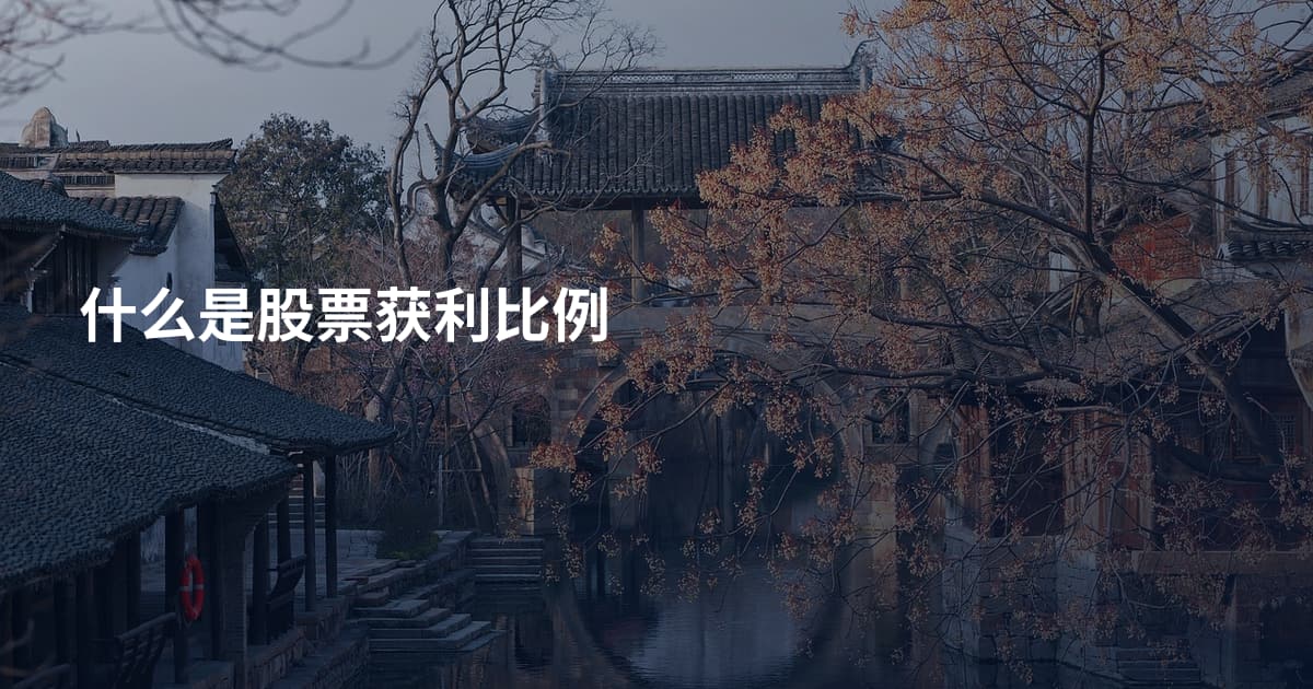 什么是股票获利比例