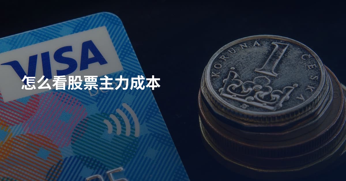 怎么看股票主力成本