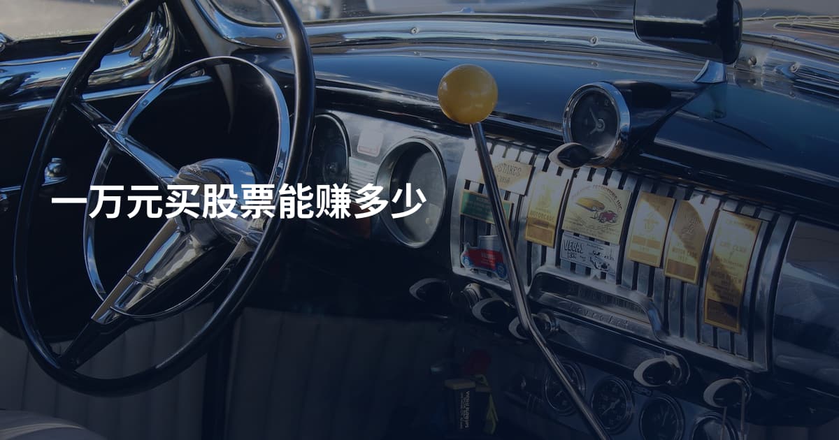 一万元买股票能赚多少