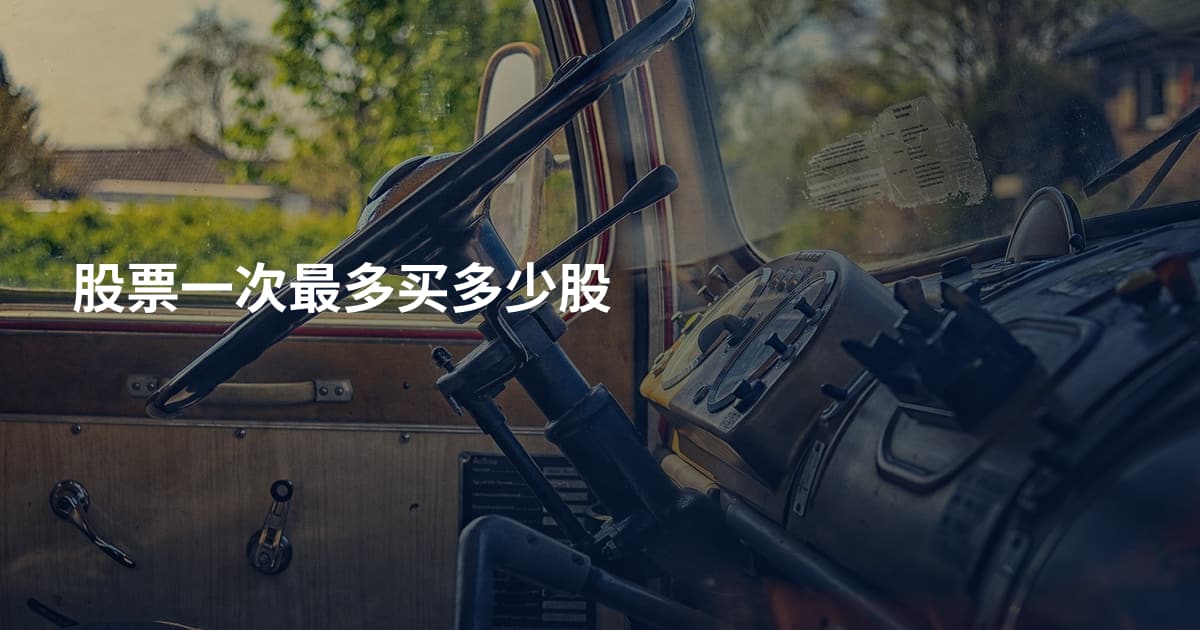 股票一次最多买多少股