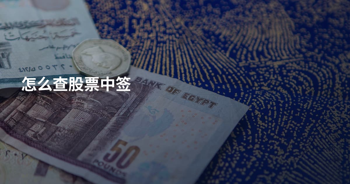 怎么查股票中签