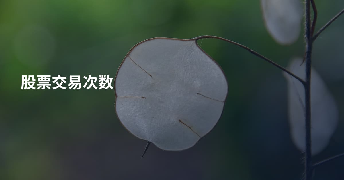 股票交易次数