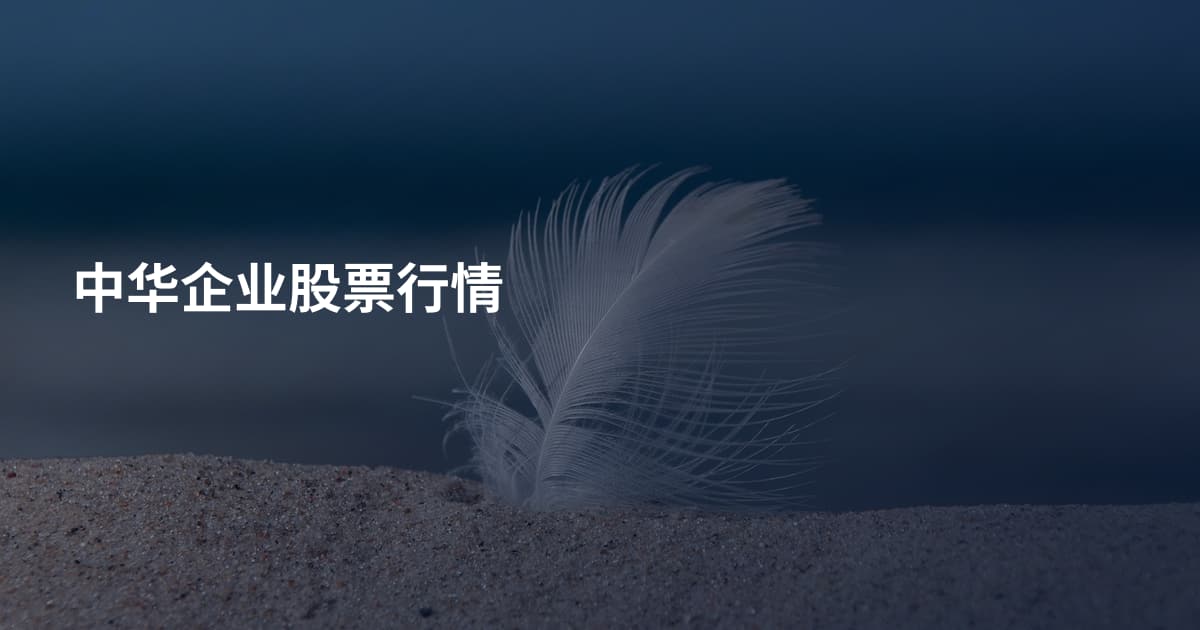 中华企业股票行情