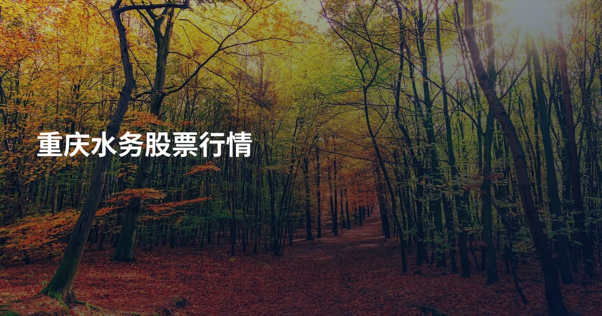 重庆水务股票行情