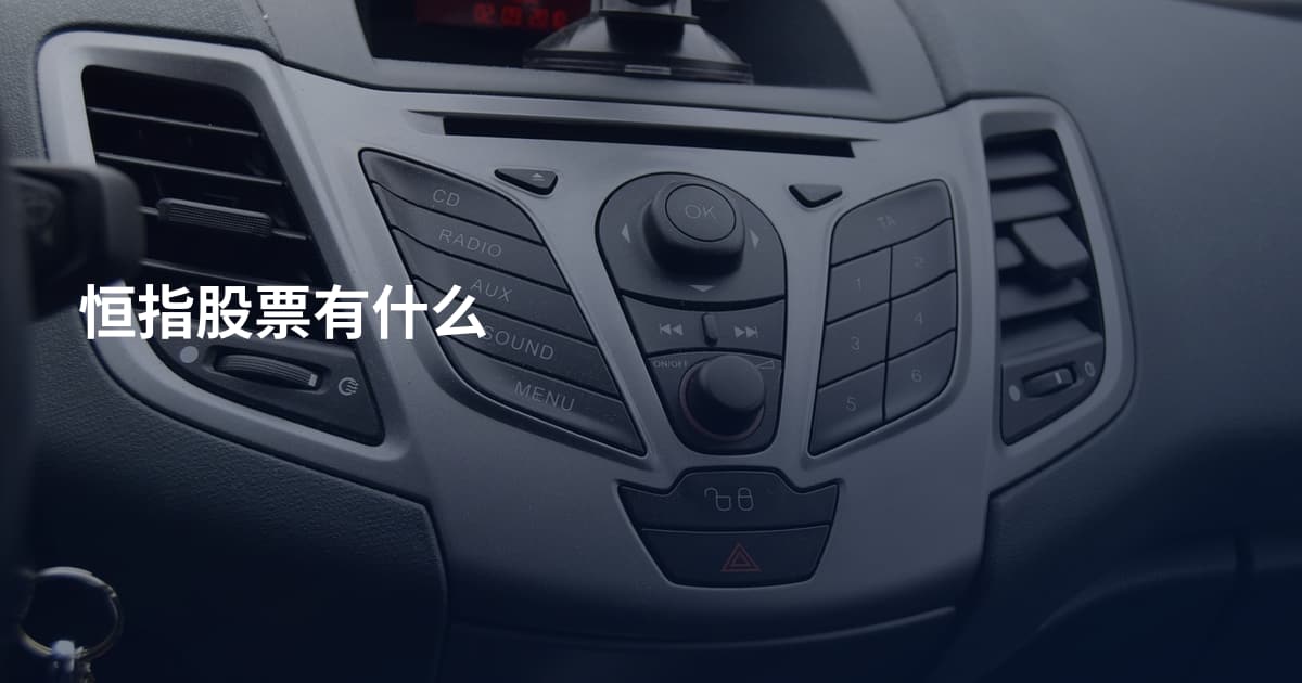 恒指股票有什么