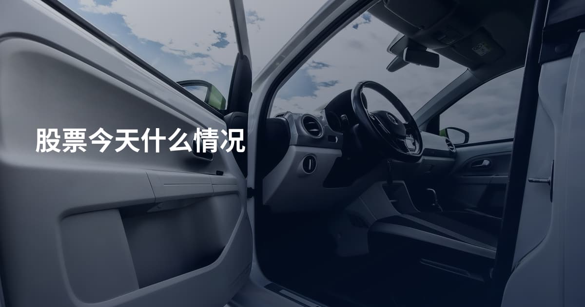 股票今天什么情况