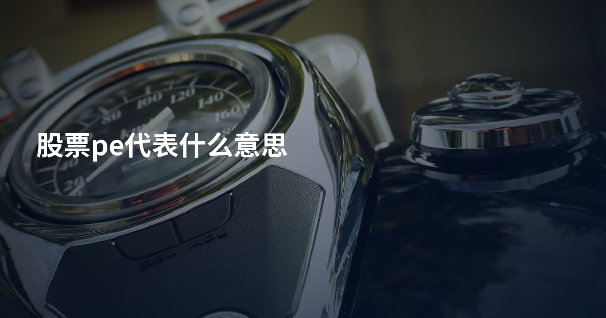 股票pe代表什么意思