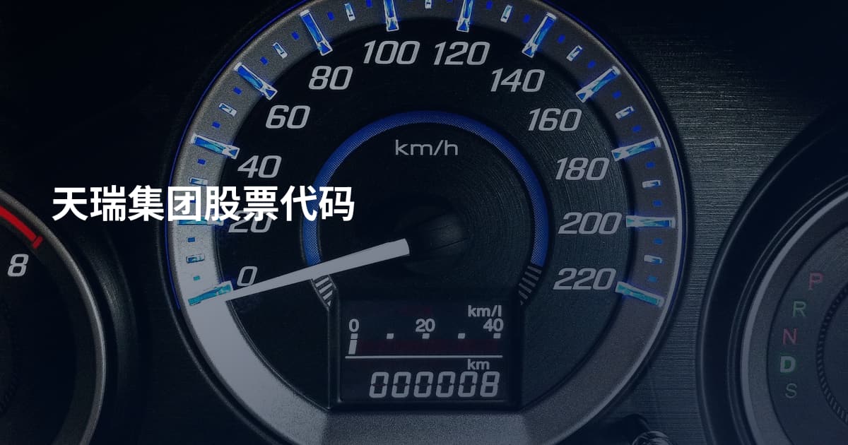 天瑞集团股票代码
