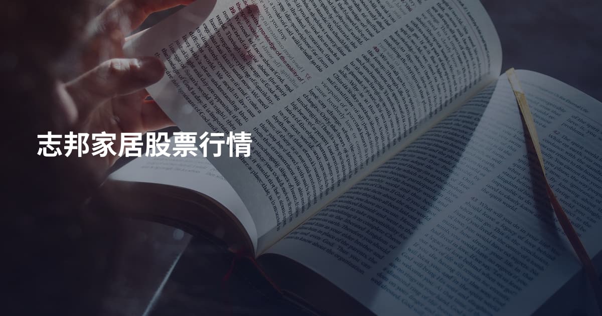志邦家居股票行情