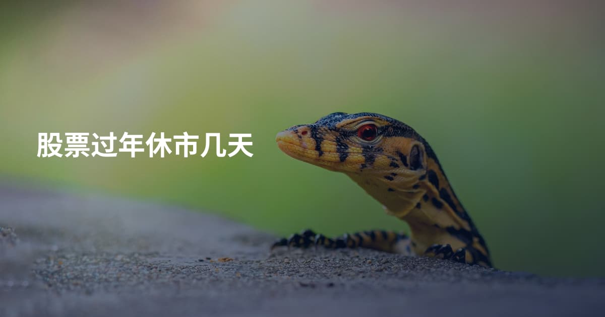 股票过年休市几天