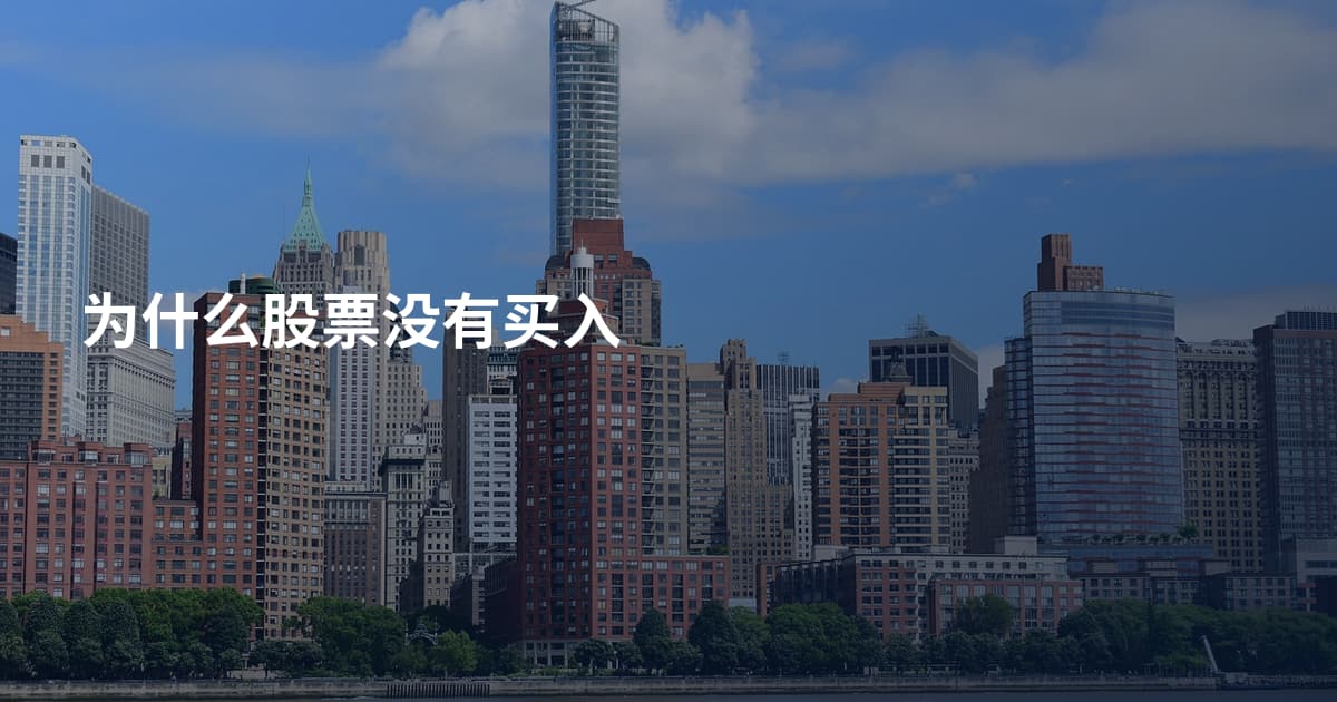 为什么股票没有买入