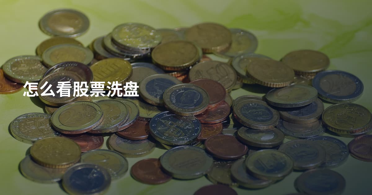 怎么看股票洗盘